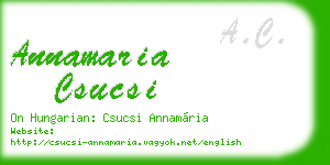 annamaria csucsi business card