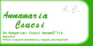 annamaria csucsi business card